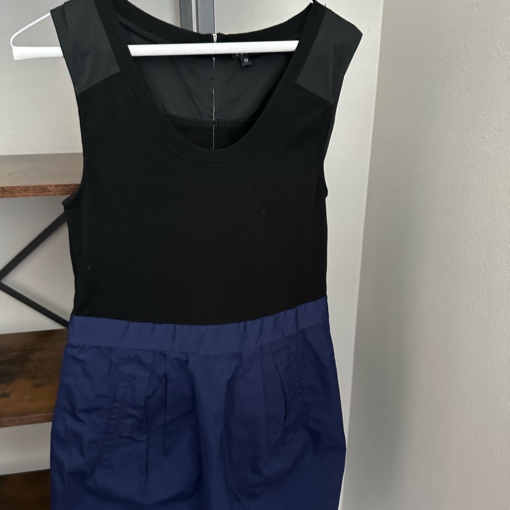 THEORY Like newBlack and Blue Sleeveless Dress Sz 10